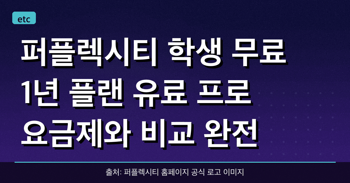 퍼플렉시티 학생 무료 1년 플랜, 유료 프로 요금제와 비교 완전 분석 (2025년 10월 최신)