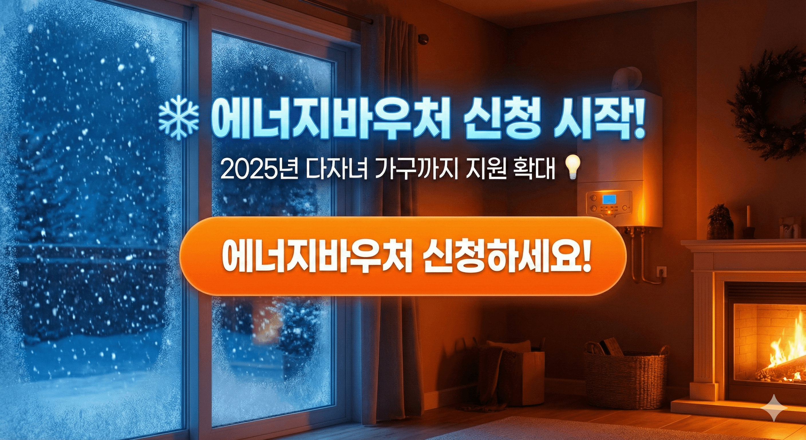 에너지바우처 신청 서두르세요! 2025월 12월 다자녀 가구 추가 지원 총정리