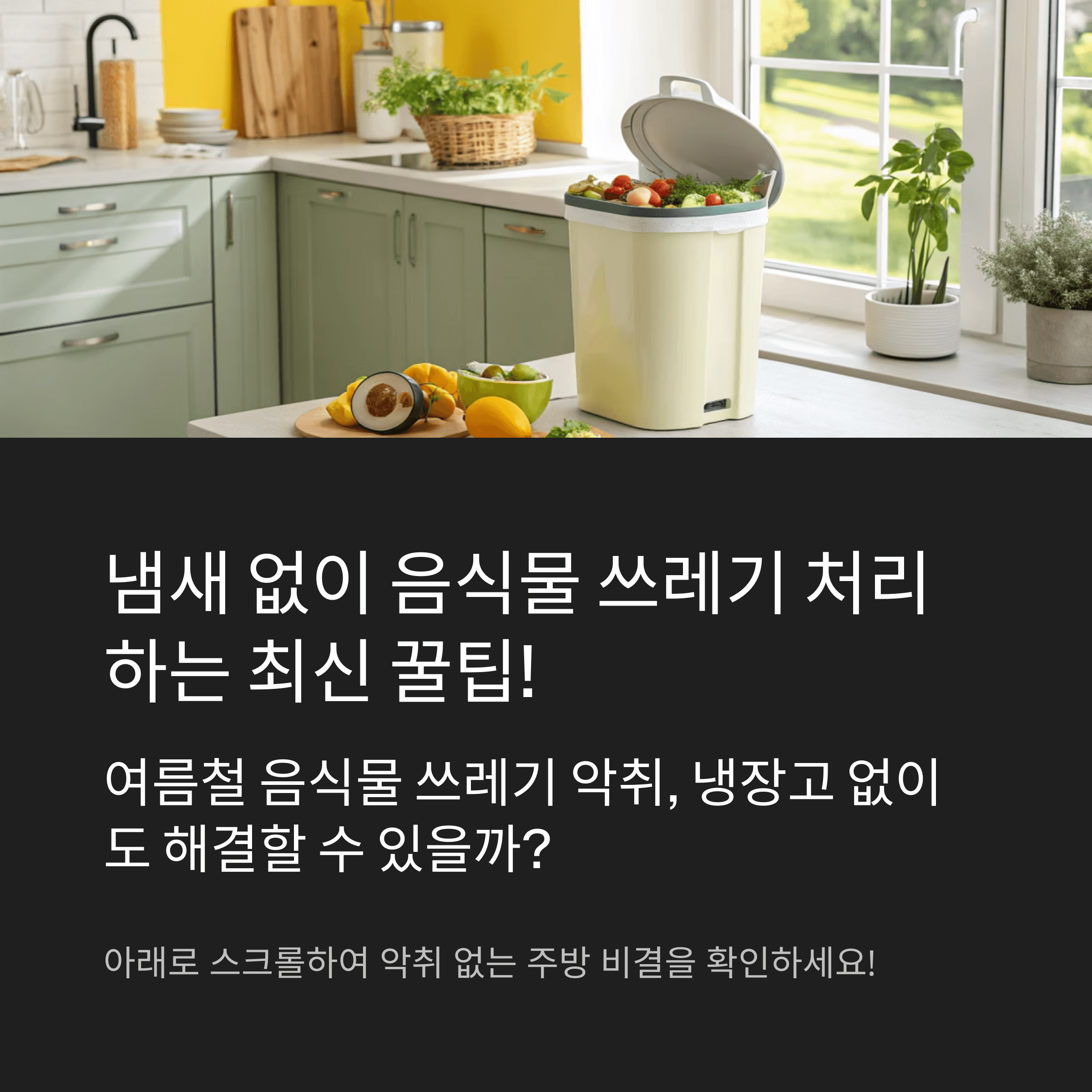 냄새 없이 음식물 쓰레기 처리하는 최신 꿀팁!