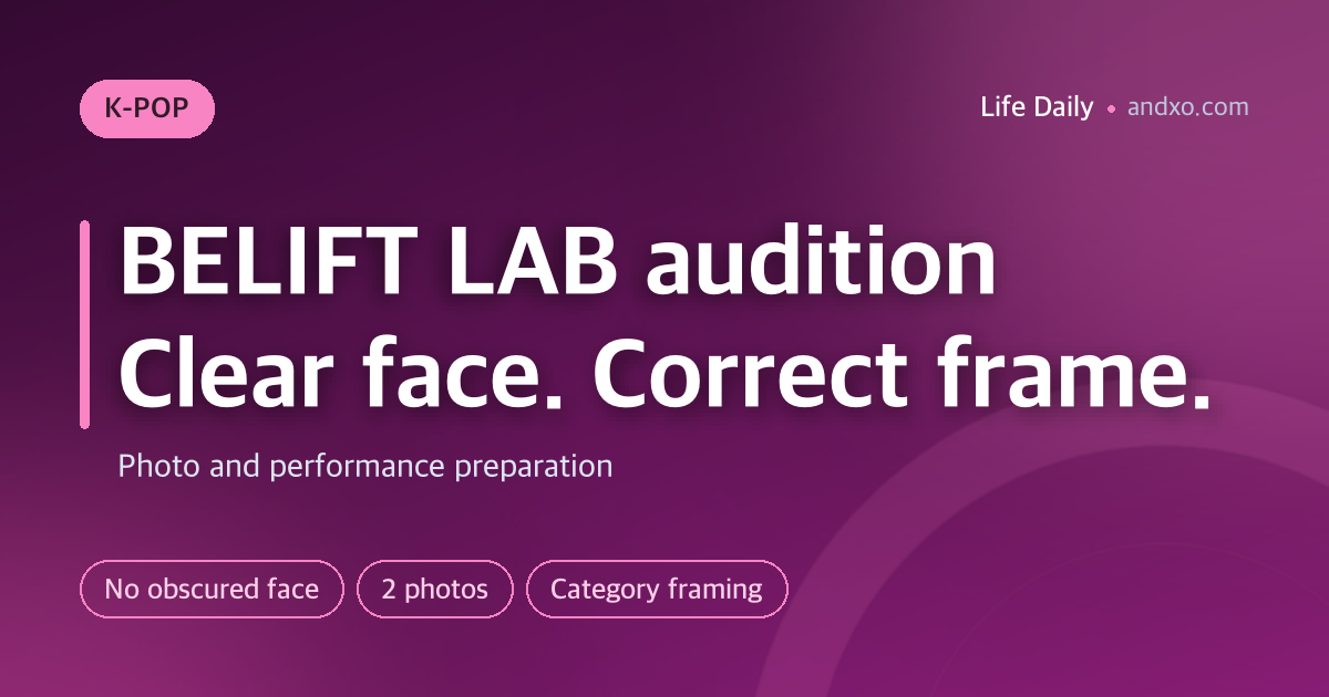 BELIFT LAB audition filters, photos and video framing: what is allowed?