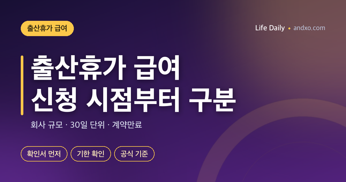 출산휴가 급여 신청 방법 기간 신청방법·조회 총정리 (2026)