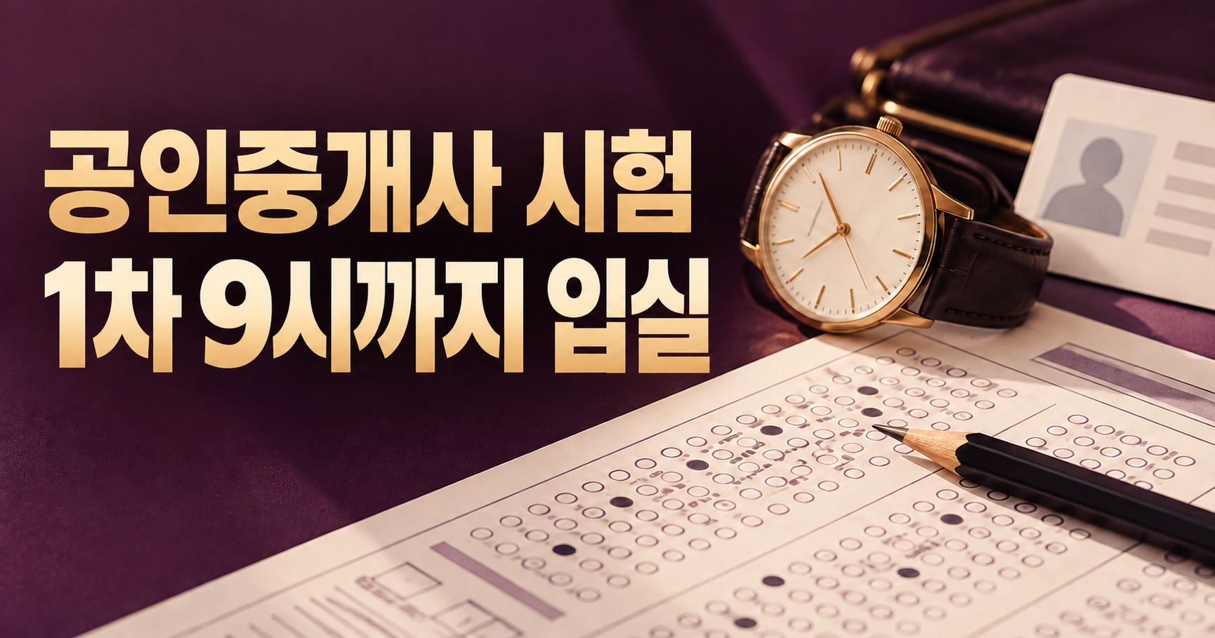 공인중개사 시험 10월 31일, 몇 시까지 들어가야 하나…1차 9시·2차만 12시 30분, 계산기·신분증 기준
