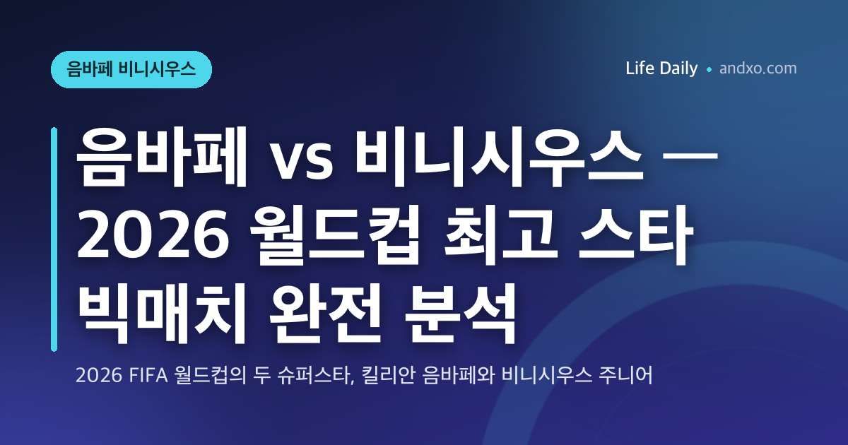 음바페 vs 비니시우스 — 2026 월드컵 최고 스타 빅매치 완전 분석